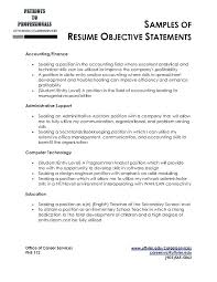 Sample Of An Objective In A Resume Sample Objective Resume Resume