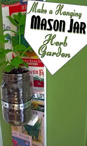 Mason Jar Herb Garden That Hangs Mod