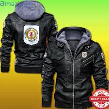 crewe alexandra fc 2d leather jacket