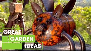recycled metal garden art gardening