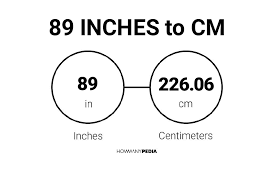 89 inches in cm