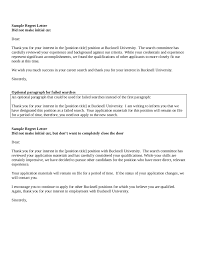Best Ideas of Job Interview Rejection Letter Examples On Cover     Sample Templates