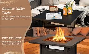 Gas Fireplace With Lava Rock