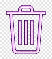 delete icon garbage trash purple