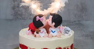 love you most couple cake