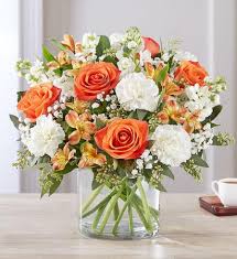 Sweet Citrus Bouquet In Clear Glass