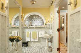 Gray And Yellow Bathrooms