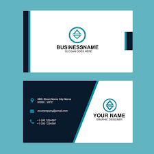 dark blue business card template design