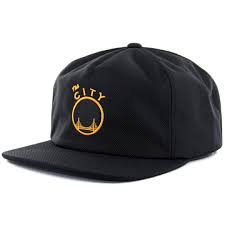 Mitchell Ness Golden State Warriors Ballistic Nylon Black Snapback Hat