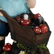 garden gnome with toadstools