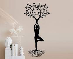 Yoga Tree Art Wood Wall Art Yoga Décor