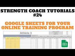training program with google sheets