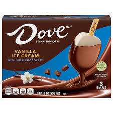 dove vanilla ice cream with milk