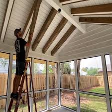 how to install clad ceiling beams the