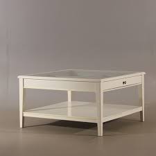 Coffee Table Painted White With Glass