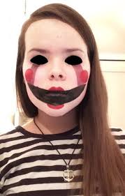 marionette face paint eyes are fake