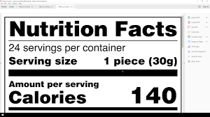 fda nutrition facts label
