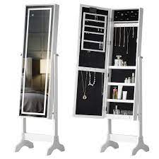 full length touch led mirror storage
