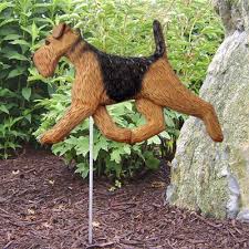 Airedale Terrier Dog Garden Stake Mpw