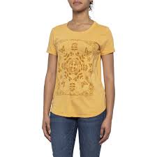 Lucky Brand Golden Glow Butterfly Matchbox T Shirt For Women