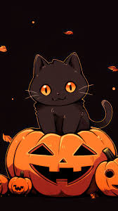 jack o lantern pumpkin black cat