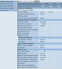 Emr Spiritual Assessments No Epic Content The National