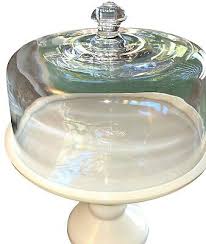 Milk Cake Stand With Glass Cover