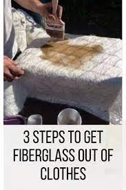 3 steps to get fibergl out of clothes