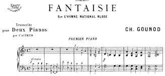 Learn soviet anthem faster with songsterr plus plan! Gounod Fantasy On The Russian National Anthem Piano Sheet Music Download