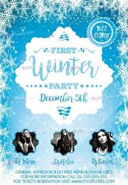 First Winter Party Psd Flyer Template