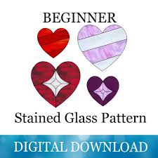 Valentines Gift Pattern Stained Glass