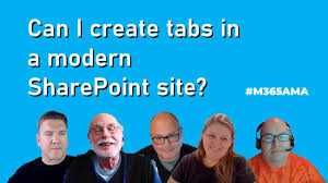 create tabs in a modern sharepoint site