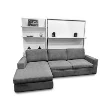shelf wall bed over sectional sofa