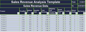 Revenue spreadsheet template is a revenue spreadsheet sample that that give information on document style, format and layout. Download Sales Revenue Analysis Excel Template Exceldatapro