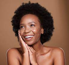 hair skincare and african woman