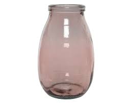 Recycled Glass Vase Pink 28cm 13 99