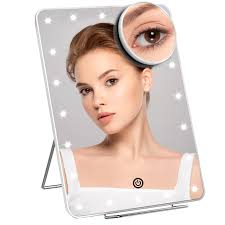 lighted makeup mirror with 10x