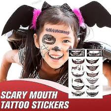 12 pack halloween tattoo stickers clown
