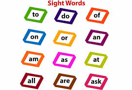 list of sight words in english for kids