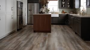 grey laminate kitchen floor with black