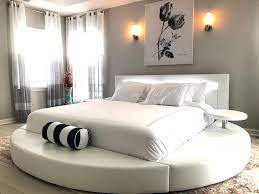 Bed frames & bases for sale in new zealand. Amazon Com Oslo Round Bed With Headboard Lights Queen Size White Kitchen Dining