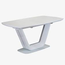 White Frosted Glass Extension Table