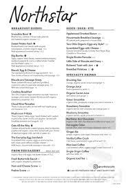 menu for northstar cafe at liberty
