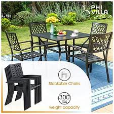 Phi Villa Patio Dining Set 5 Piece