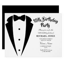 Suit Tie Mens 18th Birthday Party Invitation Zazzle Com