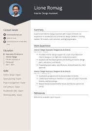 interior design istant resume