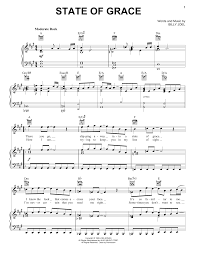 Billy Joel State Of Grace Sheet Music Notes Chords Download Printable Piano Vocal Guitar Right Hand Melody Sku 403746