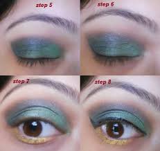 green orange gold eye makeup tutorial
