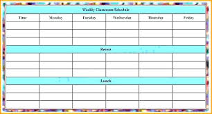 Classroom Schedule Template Lesson Plan Book Template Printable