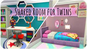 sims 4 room build twins shared room